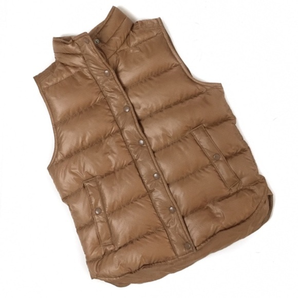 J. Crew Jackets & Blazers - j.crew • nwt gold shiny puffer vest